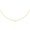 Gold / F Tiny Solid Uppercase Initial Choker - Adina Eden's Jewels