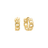 14K Gold Baby Curb Link Huggie Earring 14K - Adina Eden's Jewels