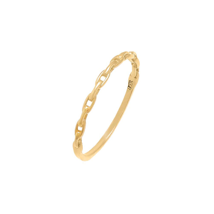 14K Gold / 6 Solid Chain Ring 14K - Adina Eden's Jewels