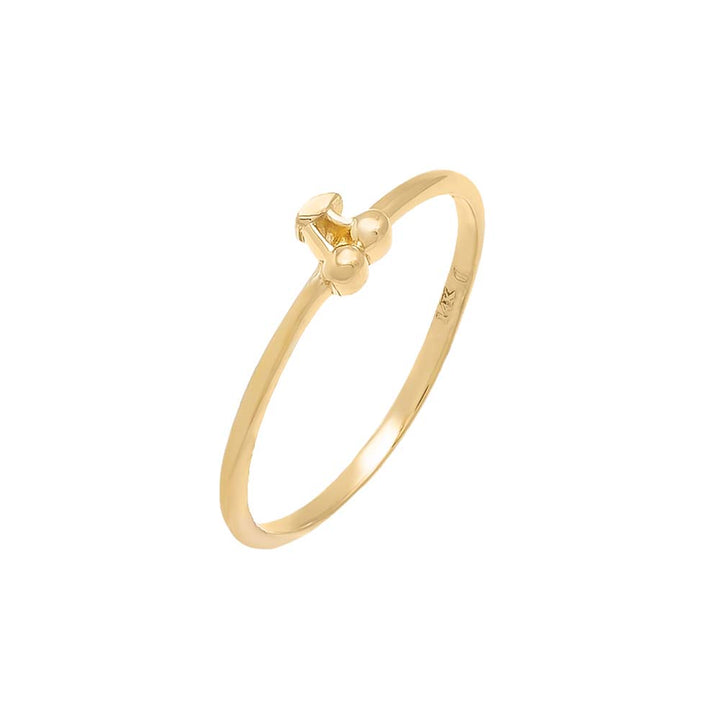 14K Gold / 6 Solid Cherry Ring 14K - Adina Eden's Jewels