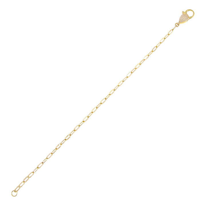 14K Gold Diamond Clasp Link Bracelet 14K - Adina Eden's Jewels