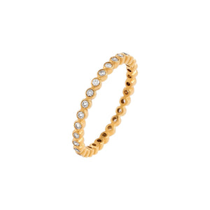  Diamond Bezel Band 14K - Adina Eden's Jewels