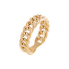 14K Gold / 8 Chunky Cuban Chain Ring 14K - Adina Eden's Jewels