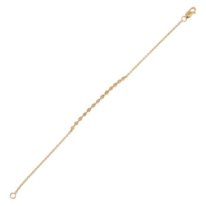 14K Gold Diamond Asymmetrical Bracelet 14K - Adina Eden's Jewels