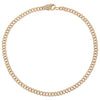 14K Gold / 9" Diamond Clasp Cuban Chain Anklet 14K - Adina Eden's Jewels