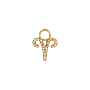  Diamond Zodiac Earring Charm 14K - Adina Eden's Jewels