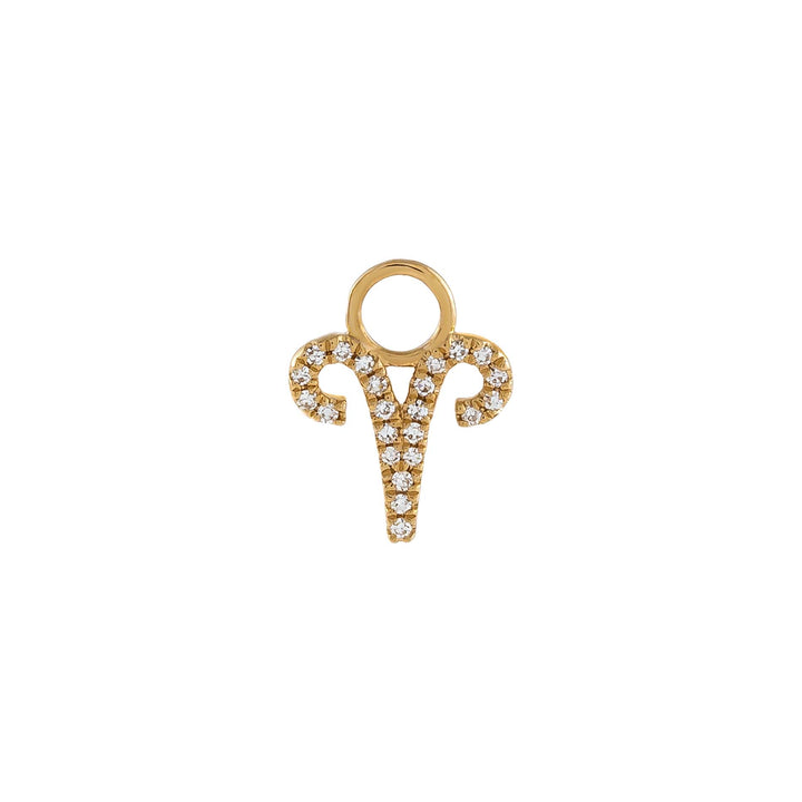  Diamond Zodiac Earring Charm 14K - Adina Eden's Jewels