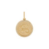 14K Gold / Aries Diamond Zodiac Coin Charm 14K - Adina Eden's Jewels