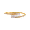 Diamond Pavé X Baguette Wrap Ring 14K - Adina Eden's Jewels