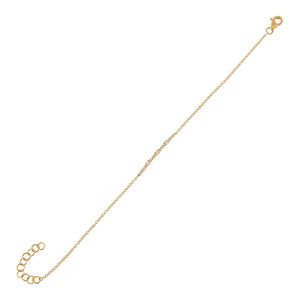 14K Gold Diamond Bar Bracelet 14K - Adina Eden's Jewels
