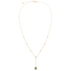  Diamond Emerald Teardrop X Bezel Lariat 14K - Adina Eden's Jewels