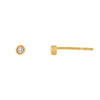 14K Gold Bezel Set Diamond Stud Earring 14K - Adina Eden's Jewels