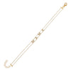 14K Gold Diamond Mini Mama Double Chain Bracelet 14K - Adina Eden's Jewels