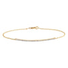 14K Gold Dainty Diamond Pavé Bar Bracelet 14K - Adina Eden's Jewels