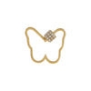 14K Gold Diamond Open Butterfly Toggle Charm 14K - Adina Eden's Jewels