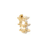 14K Gold / Single Diamond Pavé Multi Butterfly Huggie Earring 14K - Adina Eden's Jewels
