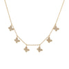 14K Gold Diamond Dangling Multi Butterfly Necklace 14K - Adina Eden's Jewels