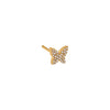 14K Gold / Single Mini Diamond Butterfly Stud Earring 14K - Adina Eden's Jewels