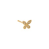 14K Gold / Single Diamond Butterfly Stud Earring 14K - Adina Eden's Jewels