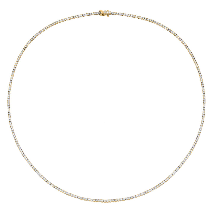  Diamond 4 Prong Tennis Necklace 14K - Adina Eden's Jewels