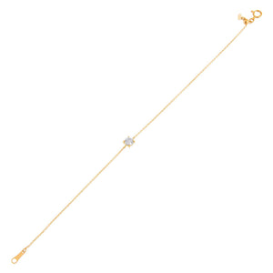 14K Gold Diamond Solitaire Bracelet 14K - Adina Eden's Jewels