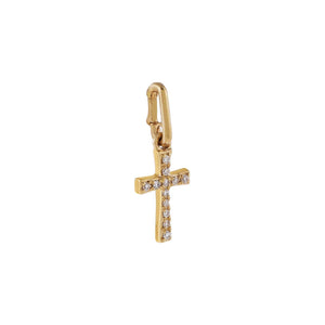  Diamond Cross Charm 14K - Adina Eden's Jewels