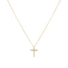 14K Gold Diamond Cross Necklace 14K - Adina Eden's Jewels