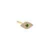 Emerald Green Diamond Emerald Green Evil Eye Stud Earring 14K - Adina Eden's Jewels
