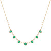 Emerald Green Diamond Emerald Green Teardrop Necklace 14K - Adina Eden's Jewels