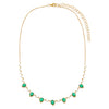  Diamond Emerald Green Teardrop Necklace 14K - Adina Eden's Jewels
