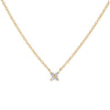 14K Gold Diamond Itty Bitty Flower Necklace 14K - Adina Eden's Jewels