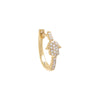 14K Gold / Single Tiny Diamond Hamsa Huggie Earring 14K - Adina Eden's Jewels