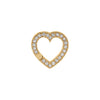 14K Gold Diamond Open Heart Clicker 14K - Adina Eden's Jewels