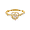  Heart Diamond Illusion Ring 14K - Adina Eden's Jewels