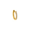 14K Gold / Single Diamond Cartilage Huggie Earring 14K - Adina Eden's Jewels