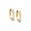 14K Gold / Pair Diamond Petite Multi Shape Huggie Earring 14K - Adina Eden's Jewels