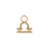 14K Gold / Libra Diamond Zodiac Earring Charm 14K - Adina Eden's Jewels