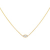 14K Gold Diamond Bezel Marquise Necklace 14K - Adina Eden's Jewels