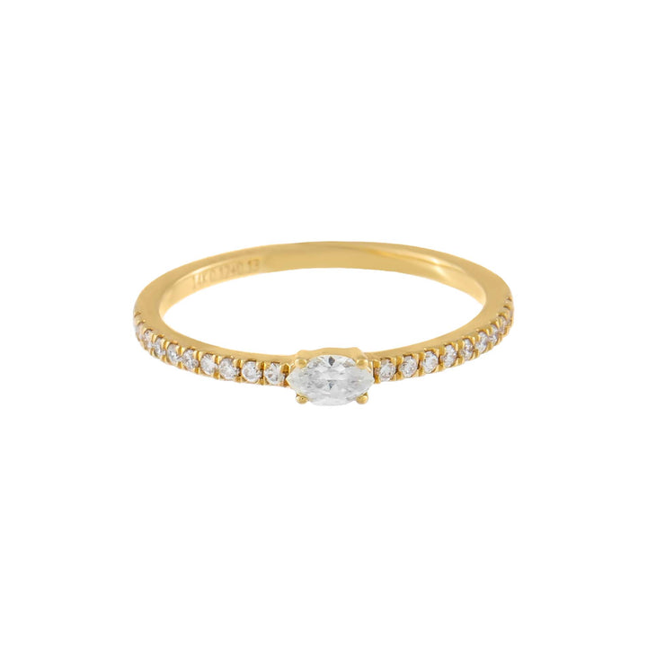  Diamond Pavé Marquise Ring 14K - Adina Eden's Jewels