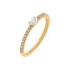 14K Gold / 8 Diamond Pavé Marquise Ring 14K - Adina Eden's Jewels