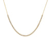 14K Gold Diamond Thin Half Tennis Necklace 14K - Adina Eden's Jewels