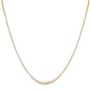 14K Gold Graduated Diamond Necklace 14K - Adina Eden's Jewels