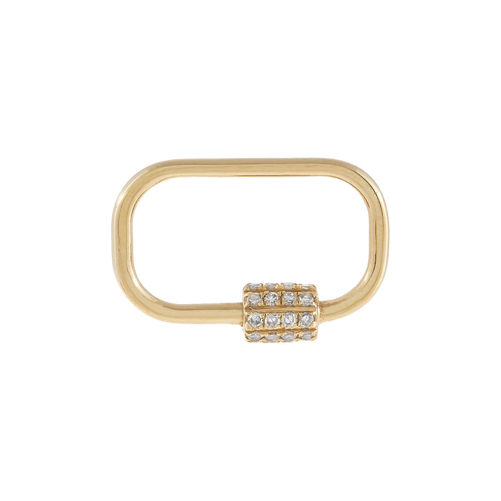 14K Gold Diamond Mini Toggle Charm 14K - Adina Eden's Jewels