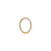 14K Gold Large Diamond Pave Oval Charm Connector Clasp 14K - Adina Eden's Jewels