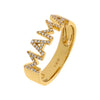 14K Gold / 6.5 Diamond Mama Ring 14K - Adina Eden's Jewels