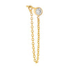  Diamond Bezel Chain Stud Earring 14K - Adina Eden's Jewels