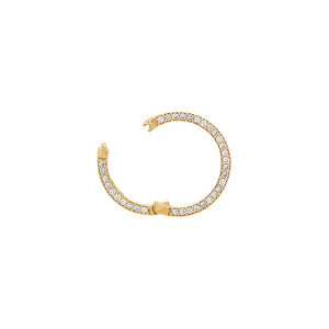  Large Diamond Pave Round Charm Connector Clasp 14K - Adina Eden's Jewels