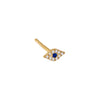 Sapphire Blue / Single Diamond Mini Sapphire Evil Eye Stud Earring 14K - Adina Eden's Jewels