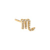 14K Gold / Scorpio Diamond Zodiac Stud Earring 14K - Adina Eden's Jewels
