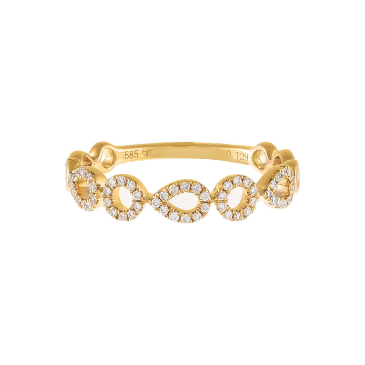  Diamond Pavé Multi Shape Ring 14K - Adina Eden's Jewels